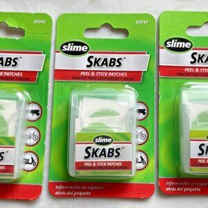 3 pks (18) SLIME SKABS Glueless Bicycle Tire Tube Repair Patche Kit